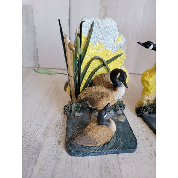 Unique Landscape goose duck pond book end set bird home decor - Picture 5 of 11